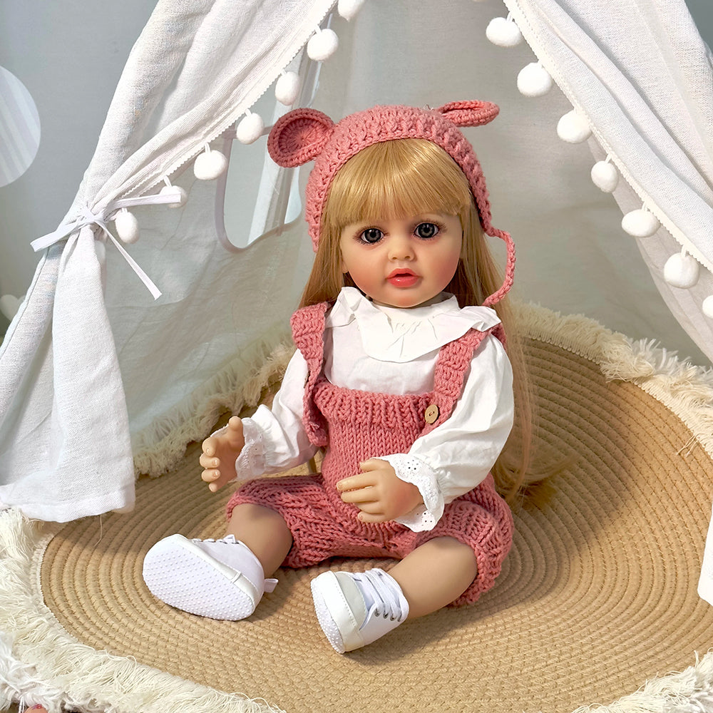 22 inch Reborn Doll Girls Cheryl with long blonde hair