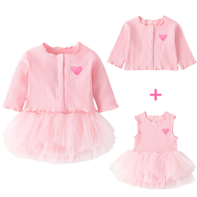 Cute Jumpsuit Dress 2pcs Set for 22-24 inch Dolls