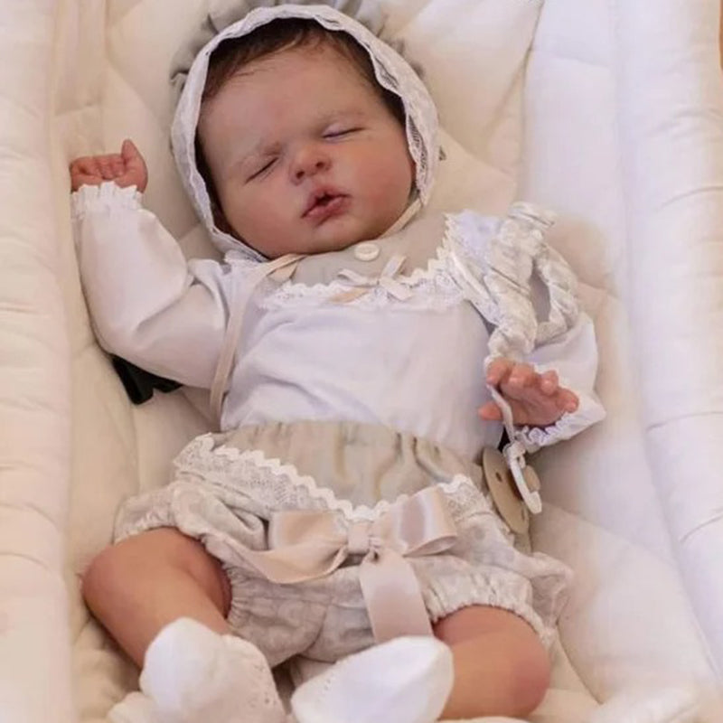 Kit bambola reborn Luisa da 20 pollici con occhi chiusi e non verniciata