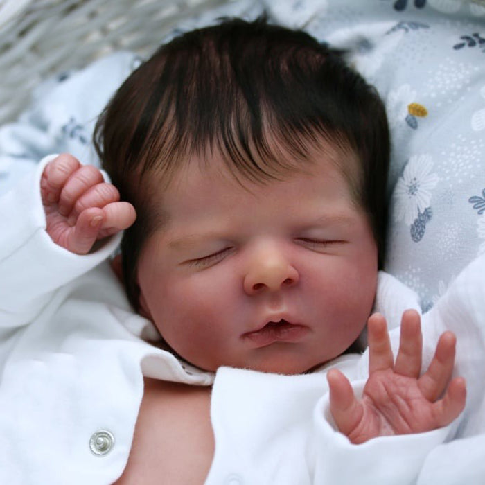 Kit bambola reborn Luisa da 20 pollici con occhi chiusi e non verniciata