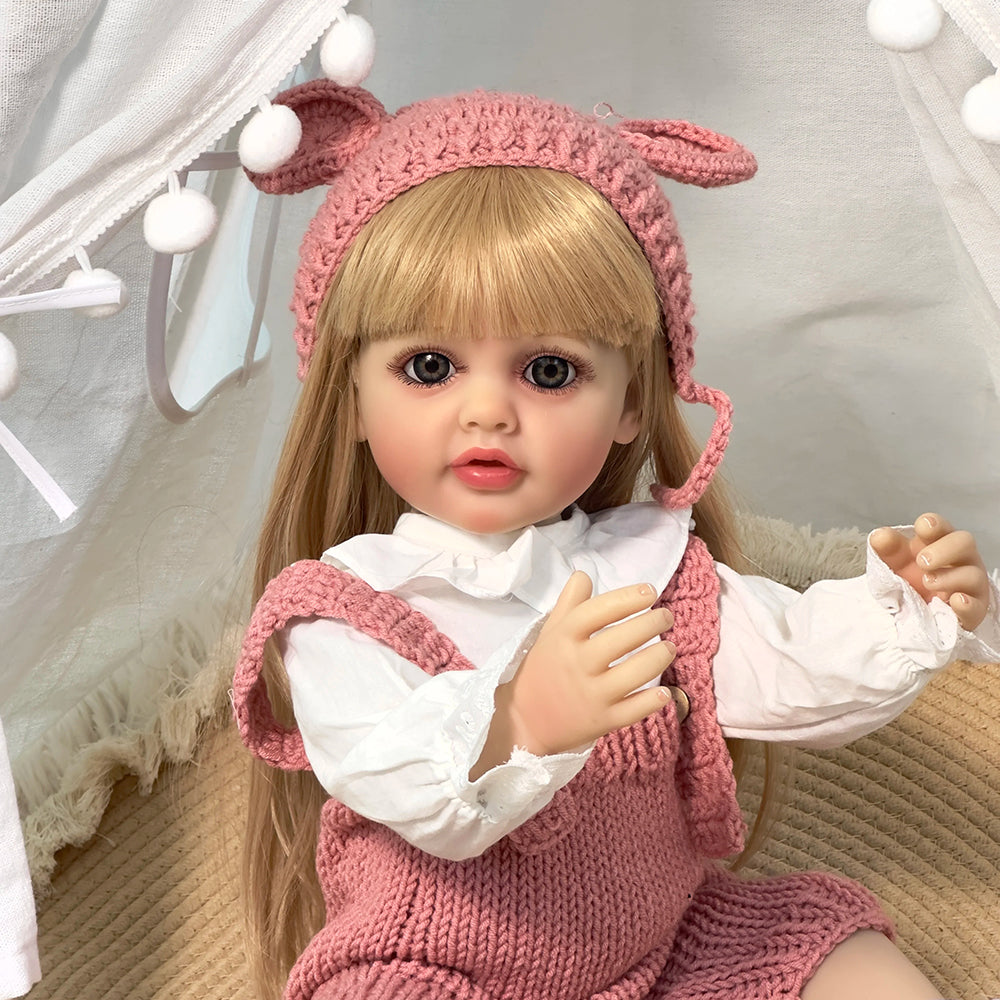 22 inch Reborn Doll Girls Cheryl with long blonde hair