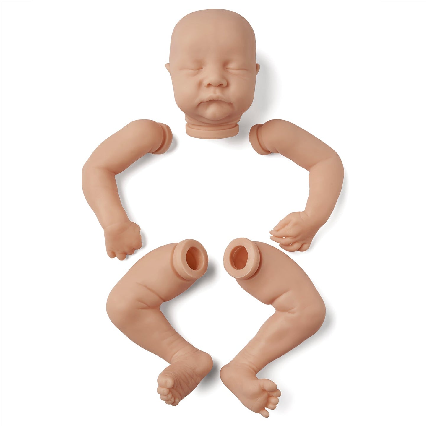 17 inch Levi Close Eyes DIY Unfinished Unpainted Doll Kit