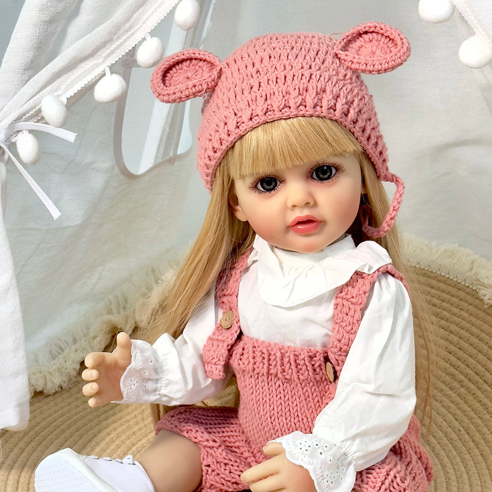 22 inch Reborn Doll Girls Cheryl with long blonde hair