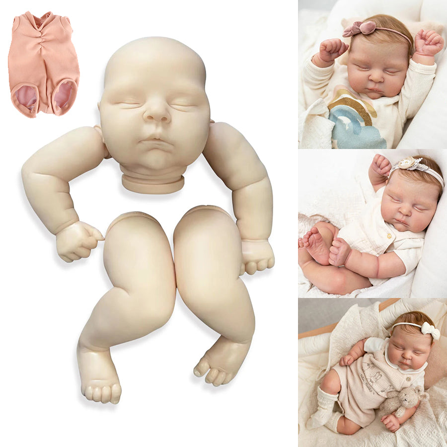 Reborn-Peaches 21 Inch Closed Eyes Unpainted Doll Kit: