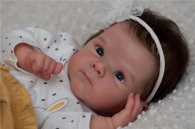 18 pollici Adair occhi aperti capelli corti Bambole Reborn Femmine-Bettie