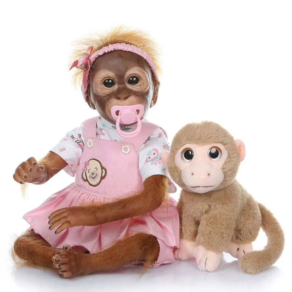 21'' 52CM Handmade Detailed Paint Reborn Baby Monkey