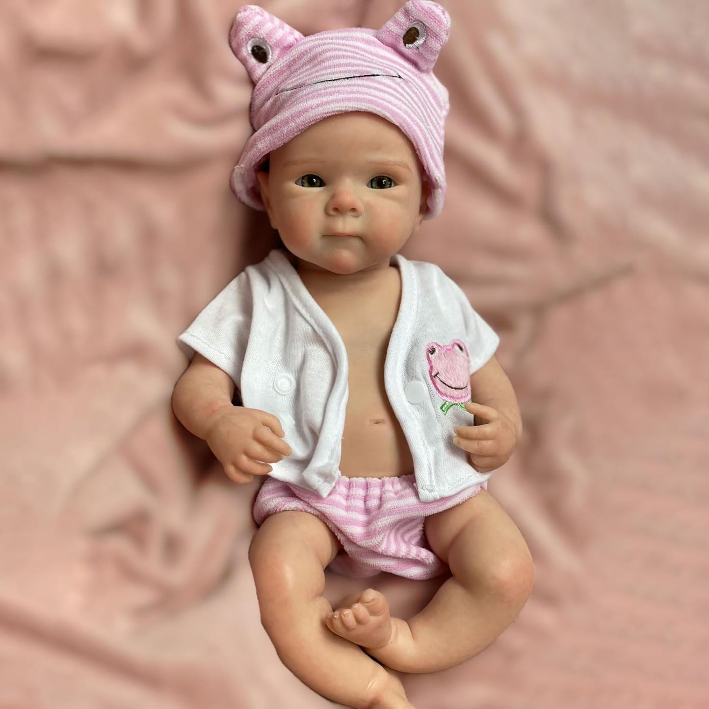 30cm Full Silicone Bettie Reborn Baby Girl in Pink Clothes