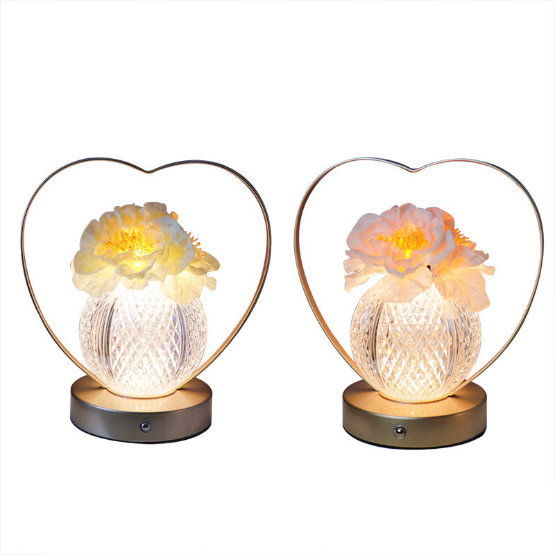Creative Camellia sinensis Luce notturna a LED portatile con regolazione a tre colori