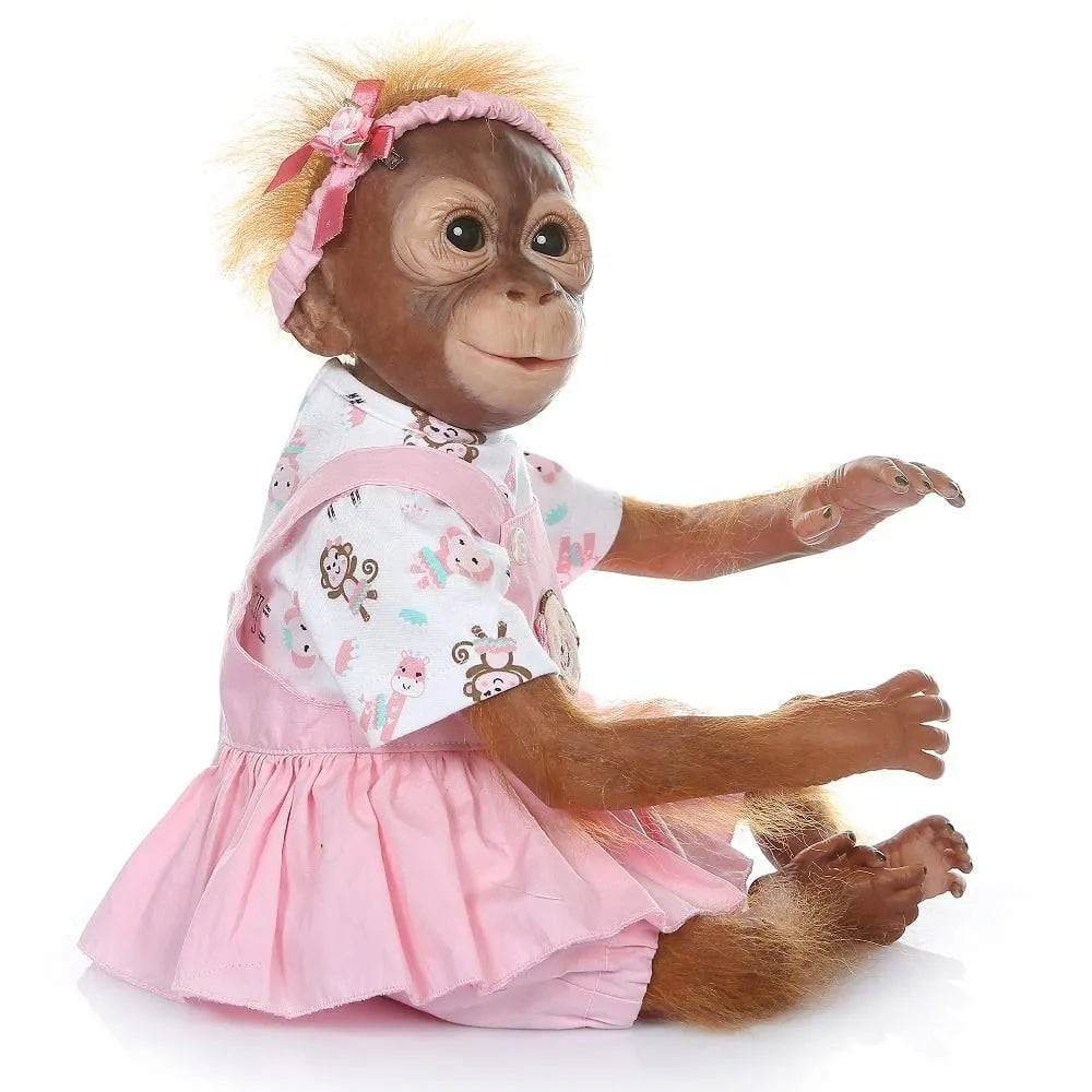 21'' 52CM Handmade Detailed Paint Reborn Baby Monkey