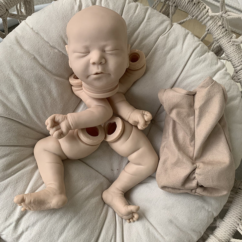 Kit bambola reborn Chase da 21 pollici con occhi chiusi e non verniciata
