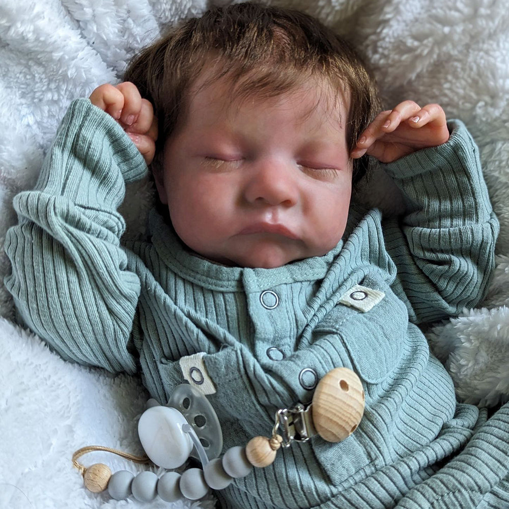 18 inch Allen Lifelike Silicone Reborn Doll Boy: