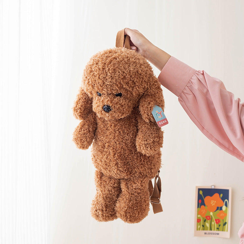 Zaino di peluche di simulazione a forma di cane