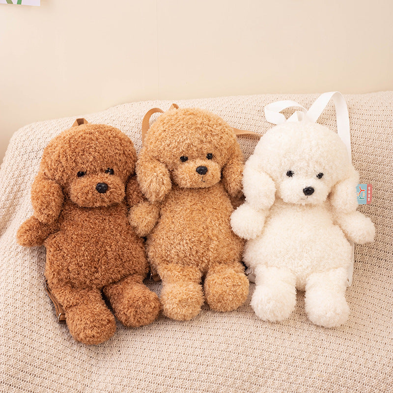 Zaino di peluche di simulazione a forma di cane