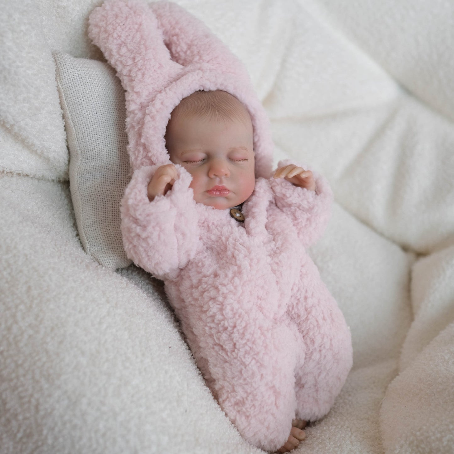 Bambola Reborn Mini realistica da 30 cm ragazza addormentata - Loulou
