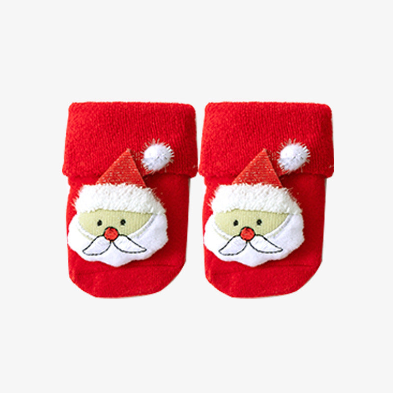 Autumn and winter cotton fleece Christmas socks
