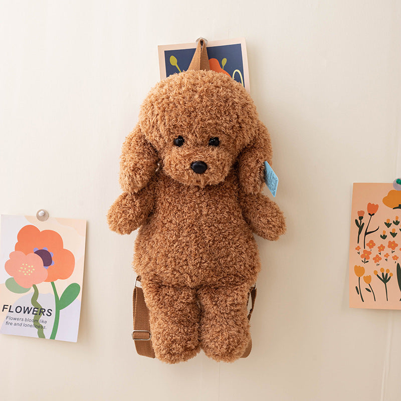 Zaino di peluche di simulazione a forma di cane