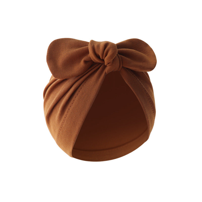 Solid Color Children's Bandana Knotted Pullover Hat