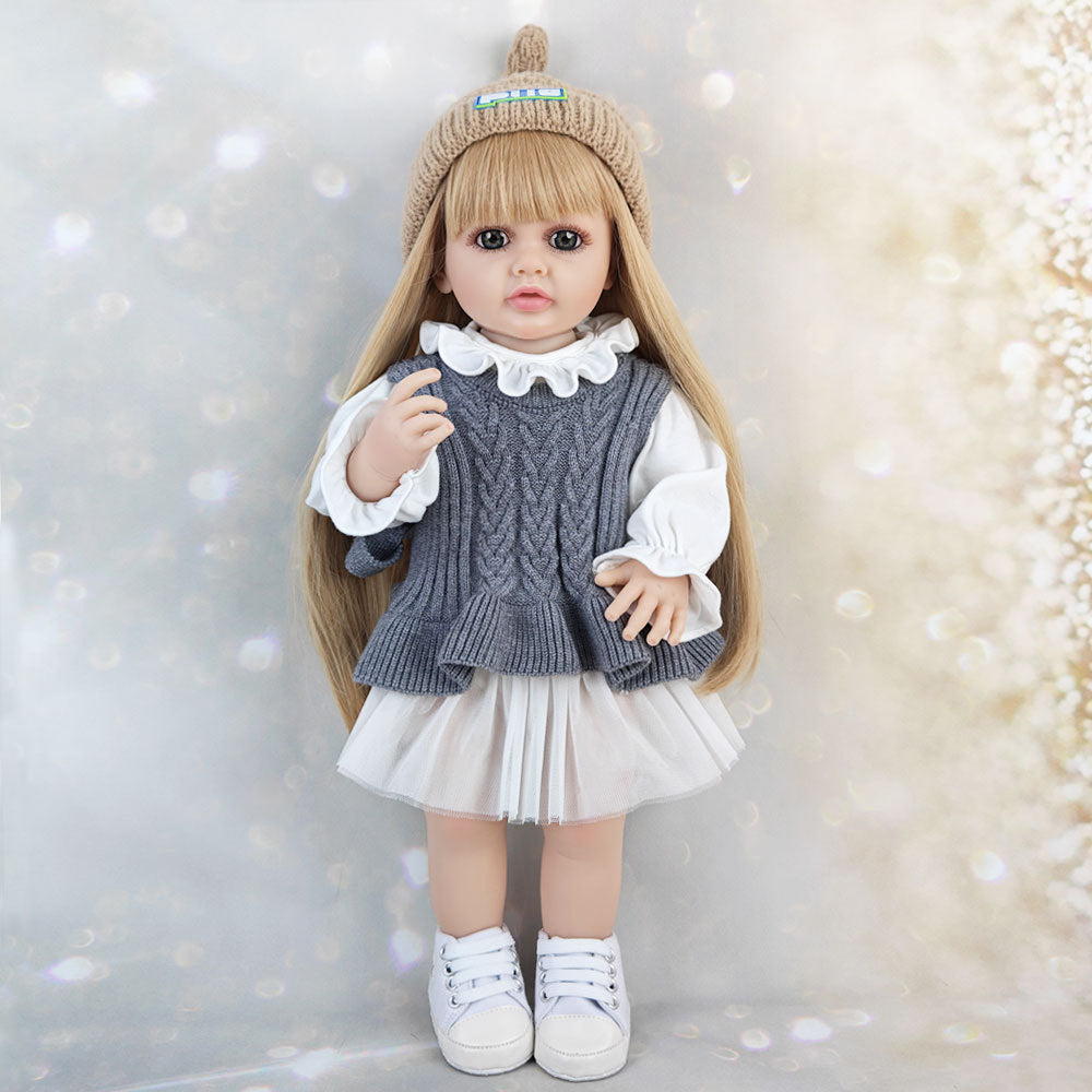 22 pollici occhi aperti capelli lunghi ragazze reborn -Betty