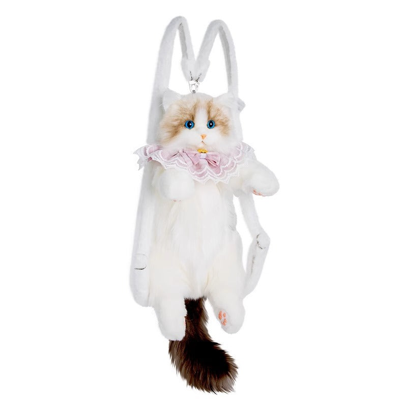 Simulazione realistica carina Ragdoll Cat Zaino di peluche