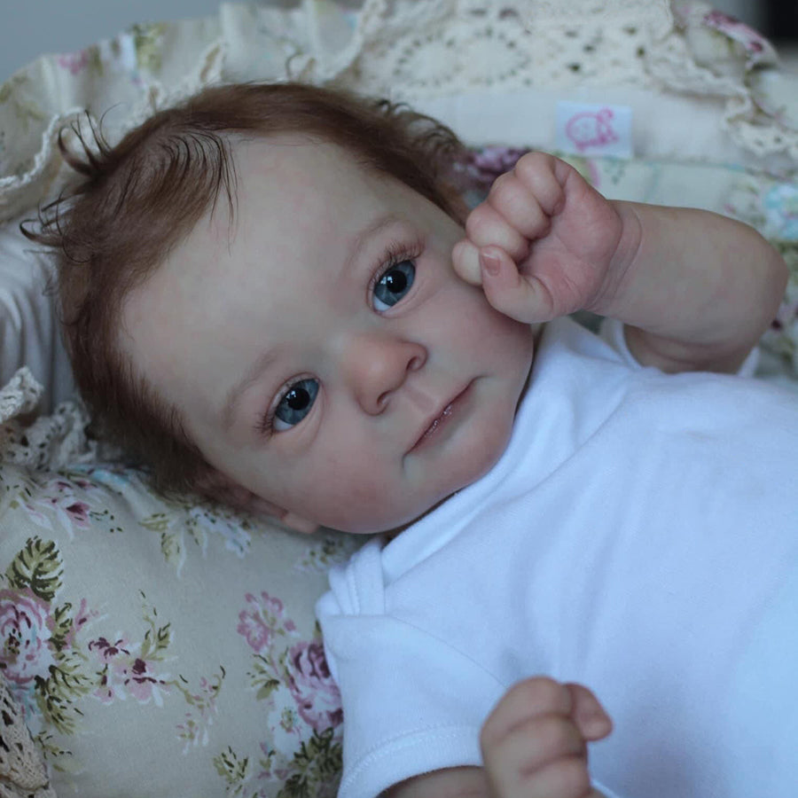 19 inch Felicia Reborn Dolls with Open Eyes and Short Hair