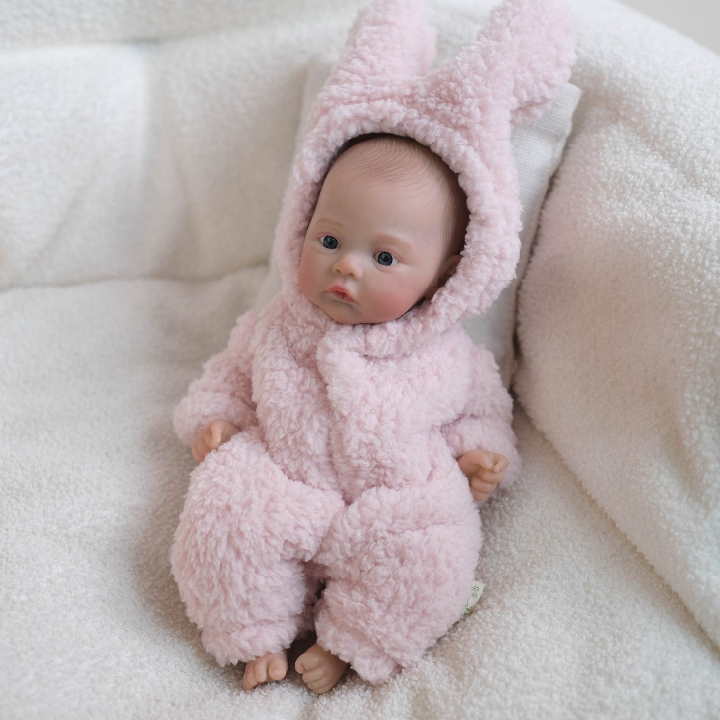 Mini bambola reborn realistica da 30 cm con occhi aperti ragazza - Meadow