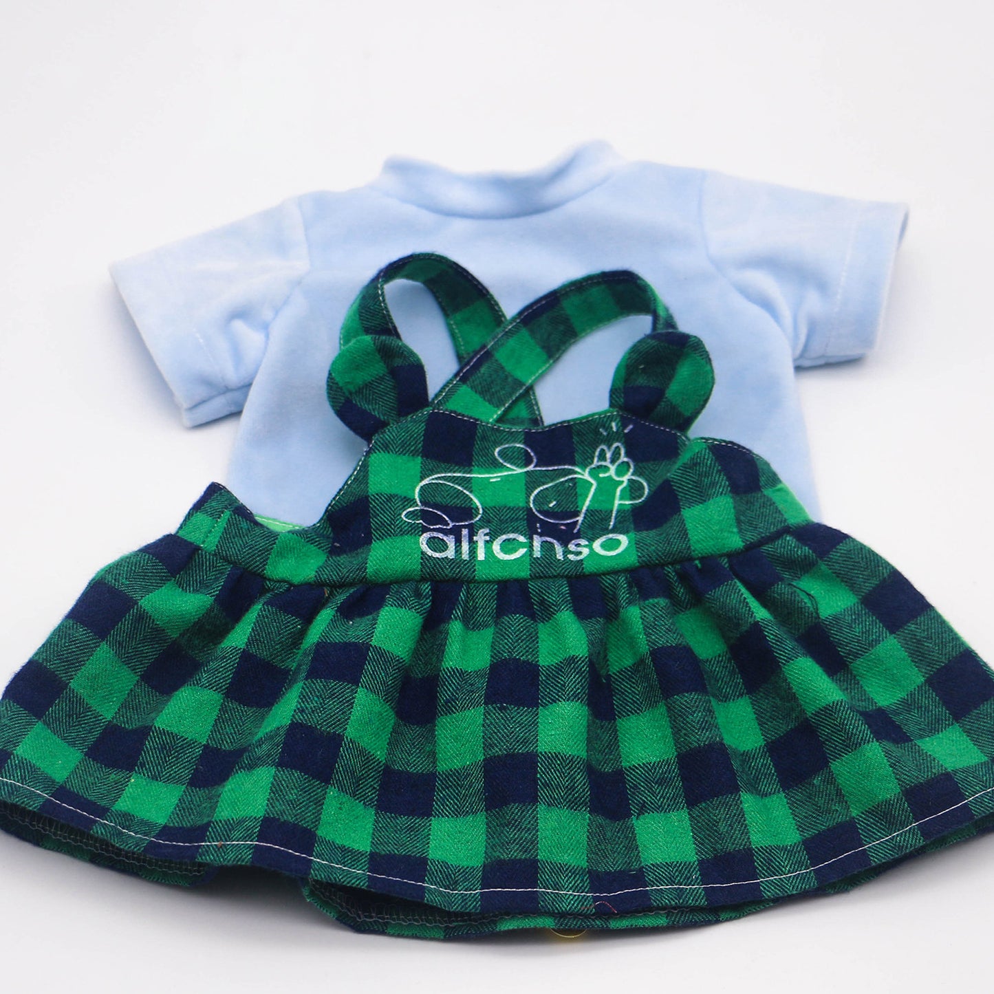 Cute Plaid Dress for 19inch Reborn Doll