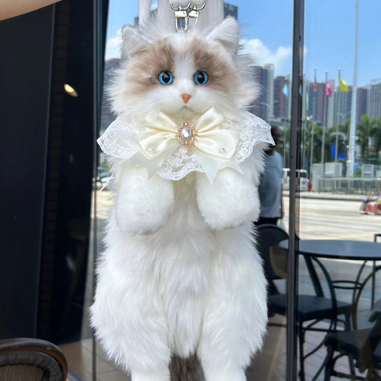 Simulazione realistica carina Ragdoll Cat Zaino di peluche