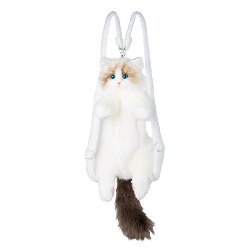 Simulazione realistica carina Ragdoll Cat Zaino di peluche