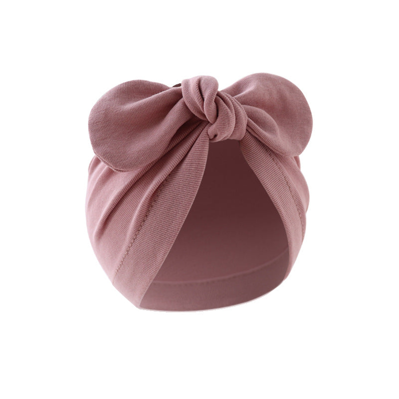 Solid Color Children's Bandana Knotted Pullover Hat