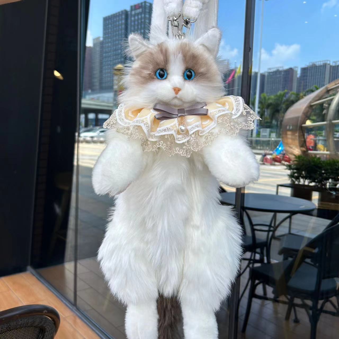 Simulazione realistica carina Ragdoll Cat Zaino di peluche