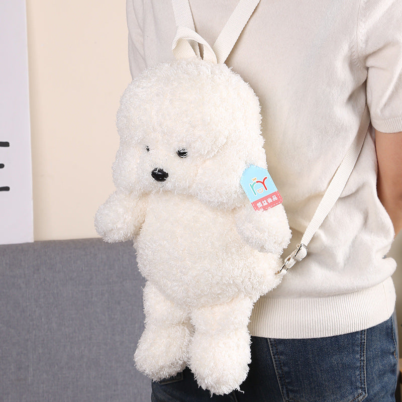 Simulation plush teddy dog backpack