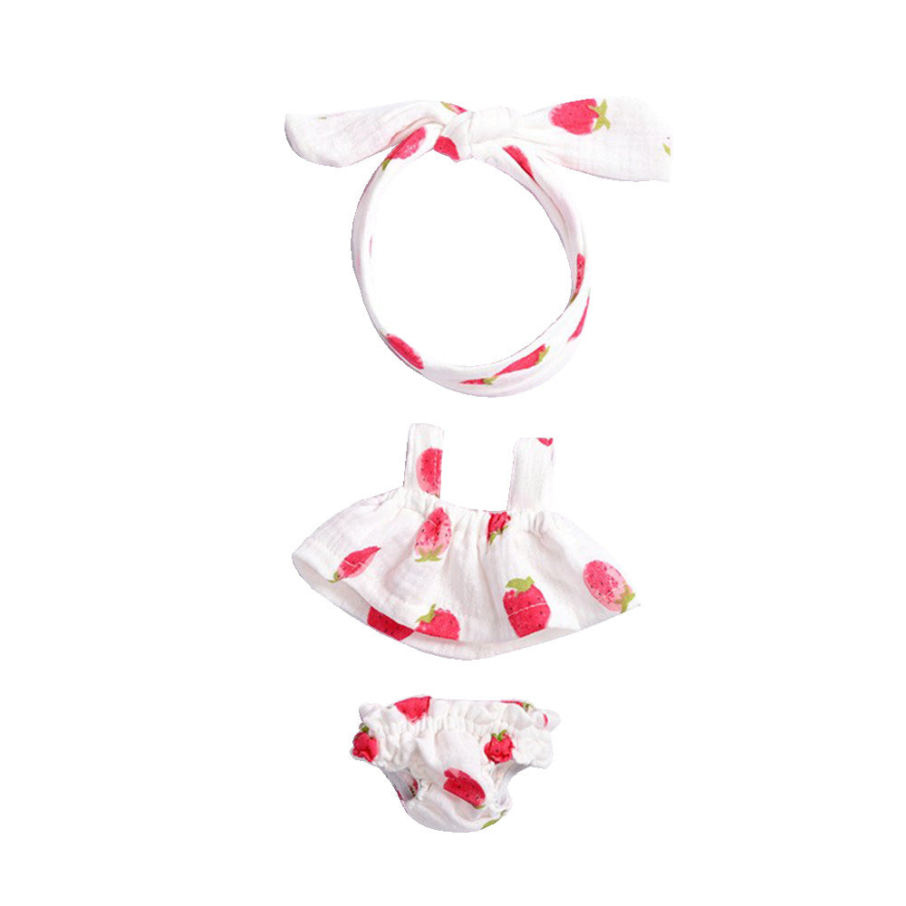 Completo da 3 pezzi composto da top intimo e fascia per capelli per bambole reborn da 30cm (12 pollici)