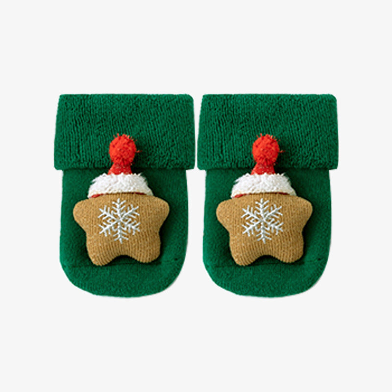 Autumn and winter cotton fleece Christmas socks
