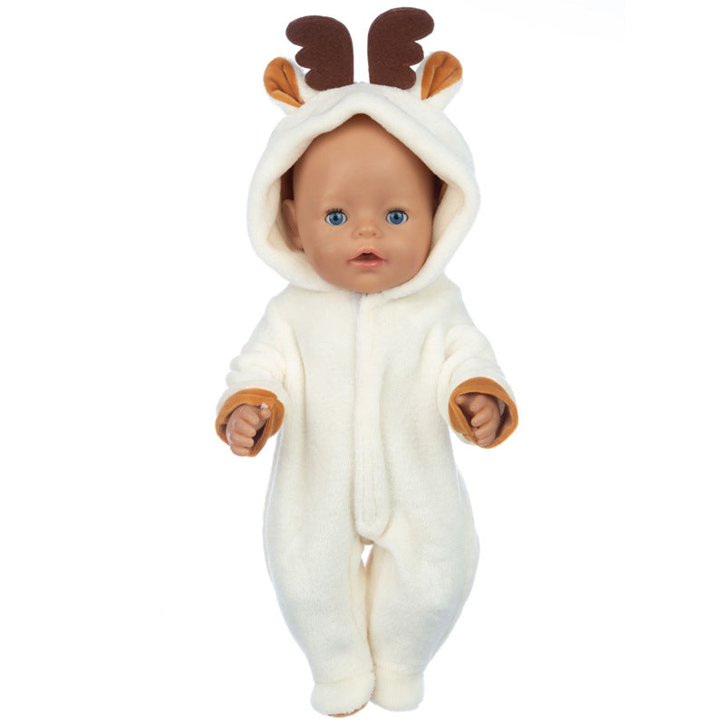 17 inch Reborn Baby Doll Clothes with Cartoon Animals