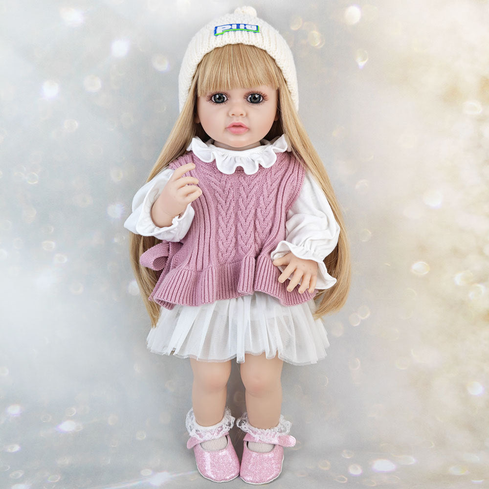 22 pollici occhi aperti capelli lunghi ragazze reborn -Betty