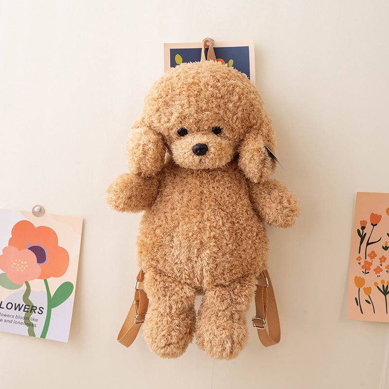 Zaino di peluche di simulazione a forma di cane