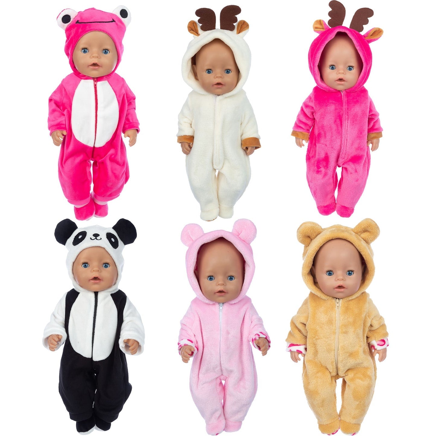 17 inch Reborn Baby Doll Clothes with Cartoon Animals