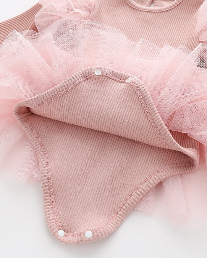 long sleeve suspender Dress and Headband 2-Piece set for 22 Inches Dolls