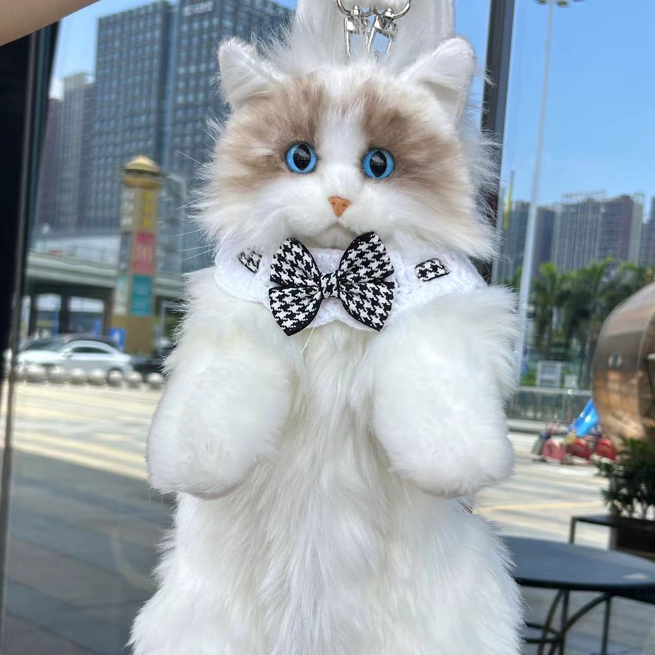 Simulazione realistica carina Ragdoll Cat Zaino di peluche