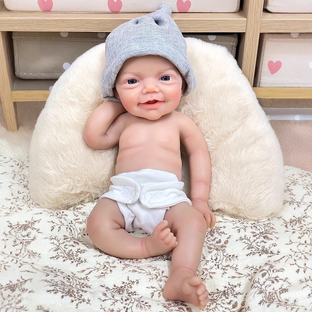 Bambola reborn in silicone completamente realistica da 30 cm - Charlie