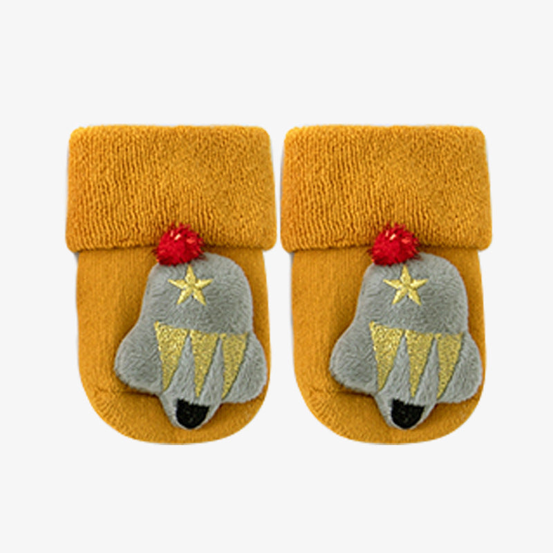 Autumn and winter cotton fleece Christmas socks