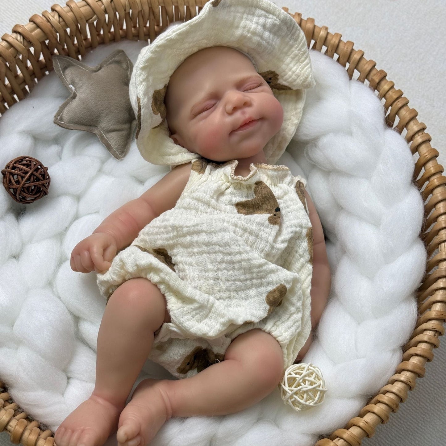 Ragazza Reborn Pascale da 30 cm completamente in silicone