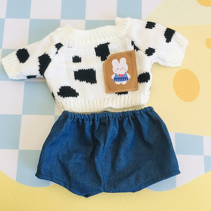 Cow sweater and jeans 2-Piece Set for 30cm Dolls