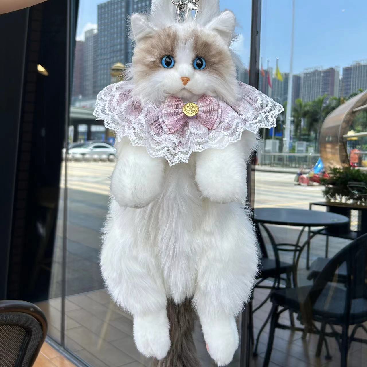 Simulazione realistica carina Ragdoll Cat Zaino di peluche