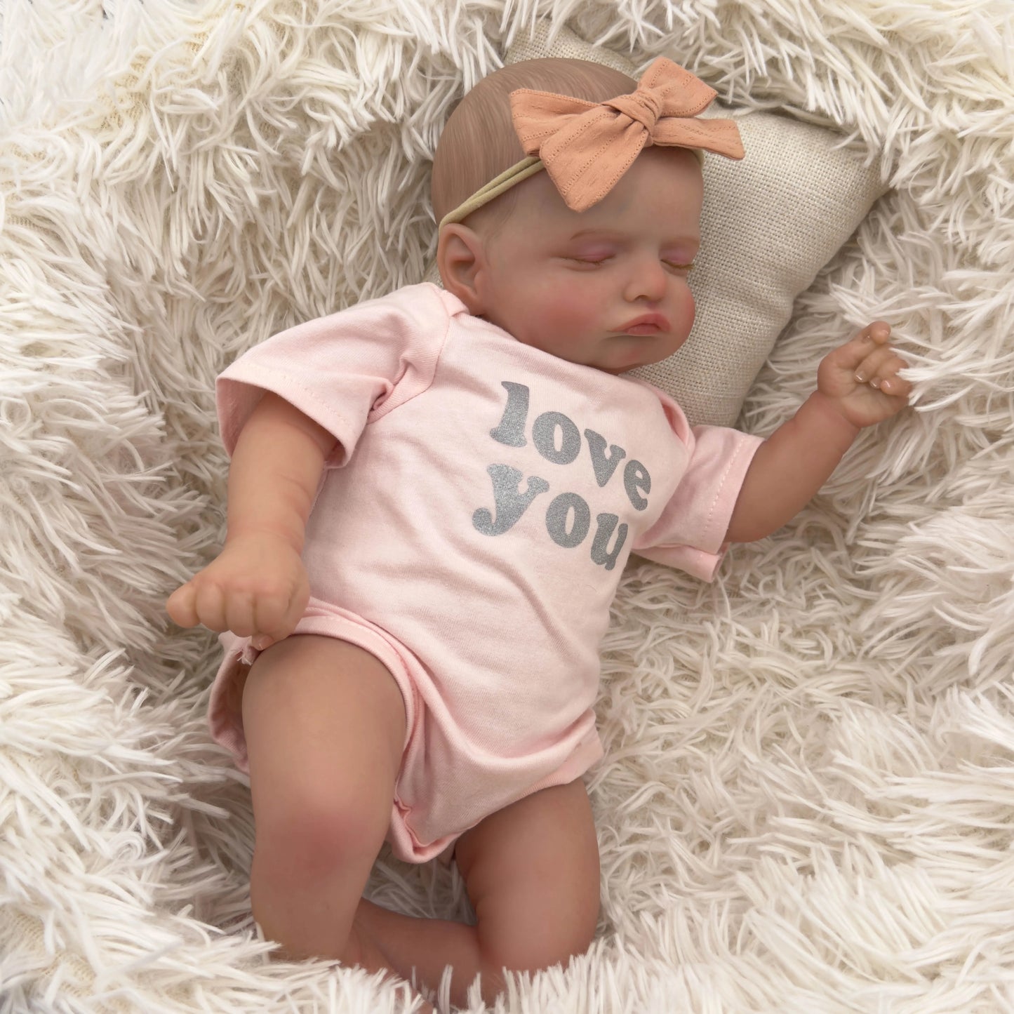 Bambole Reborn Rosalie realistiche da 20 pollici bambina con abiti rosa