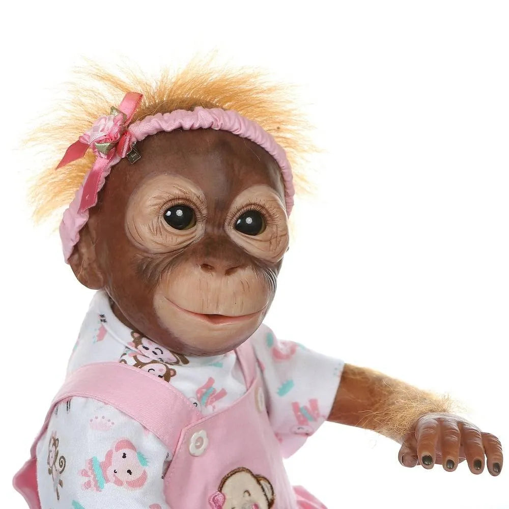 21'' 52CM Handmade Detailed Paint Reborn Baby Monkey