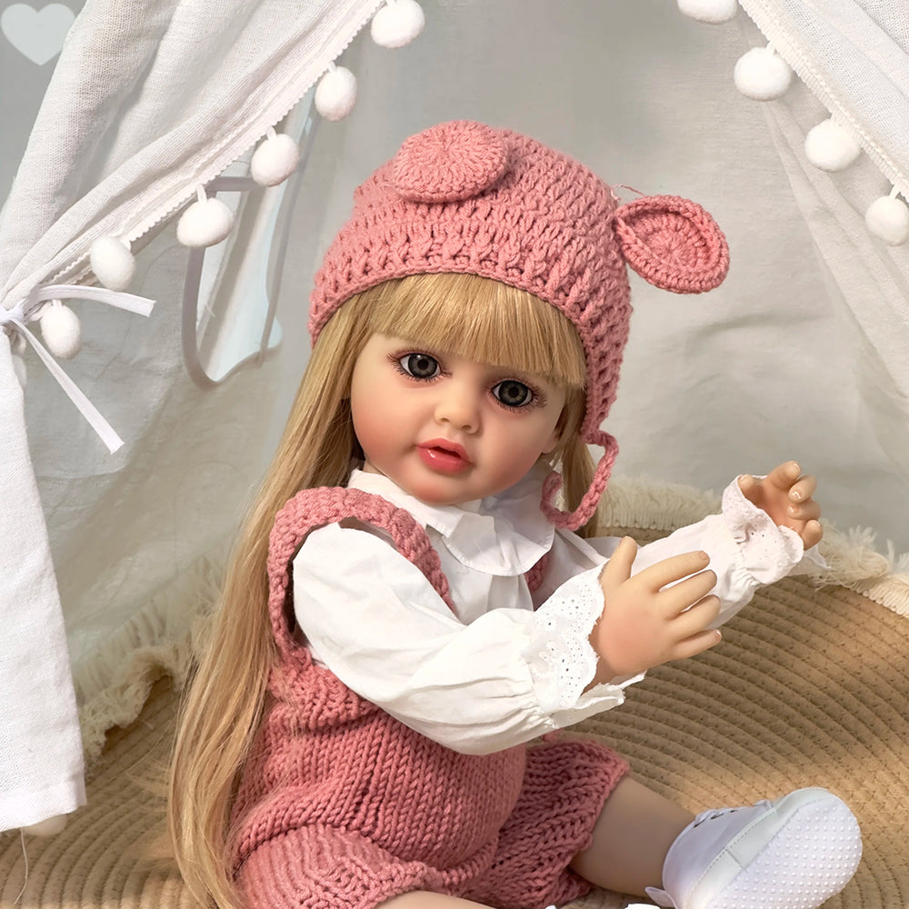 22 inch Reborn Doll Girls Cheryl with long blonde hair