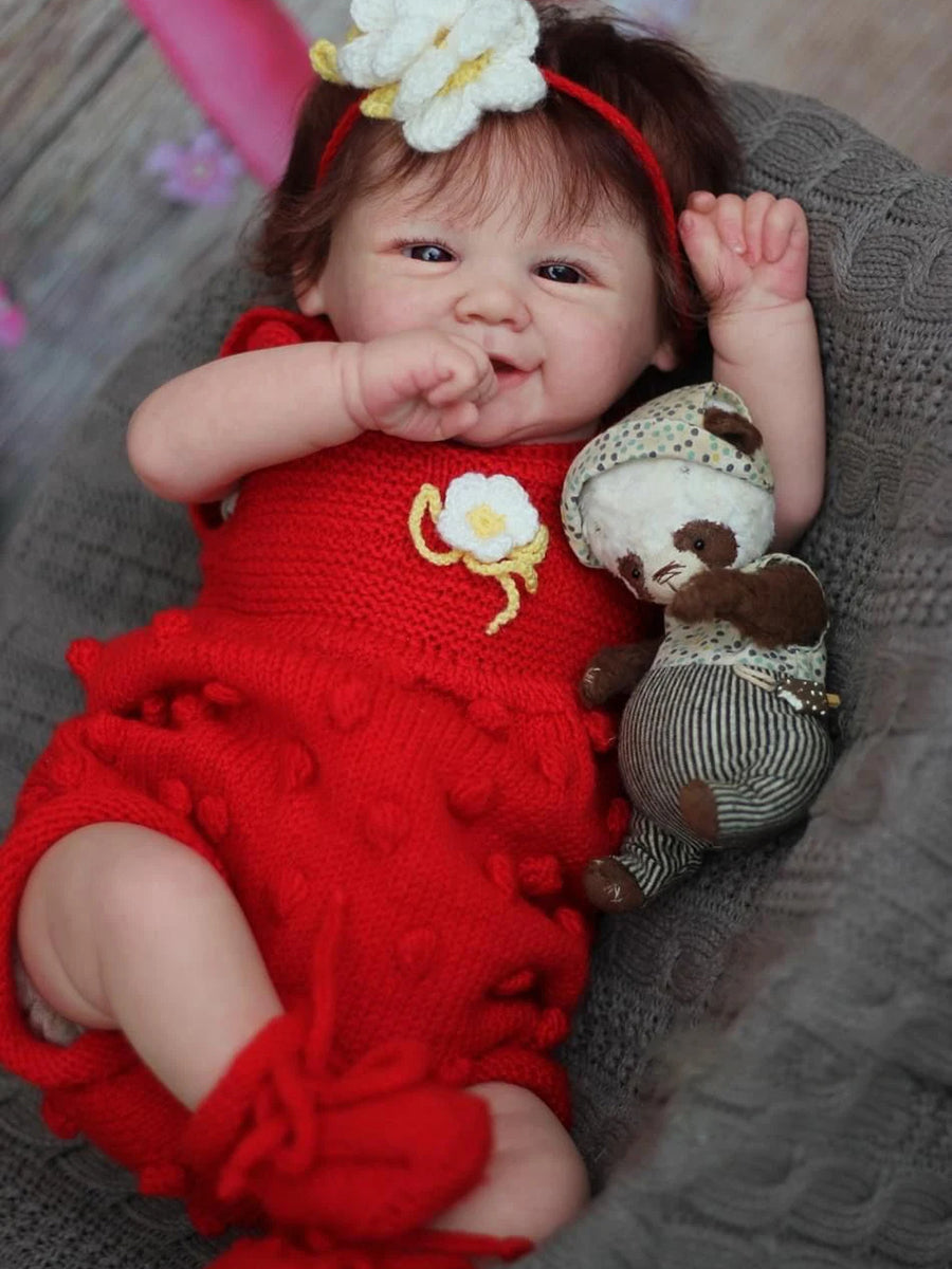 19 pollici occhi aperti capelli corti Reborn Bambola Ragazza-Vivienne