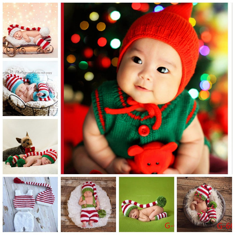 Knitted Christmas outfit for 20-24 inch dolls