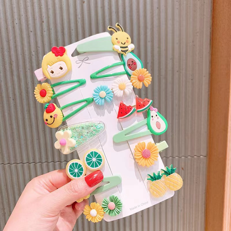 Set di 14 pezzi per forcina BB Cartoon per bambini adorabili